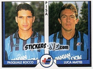 Sticker Pasquale Rocco / Luca Mattei - Italy Tutto Calcio 1993-1994 - Sl