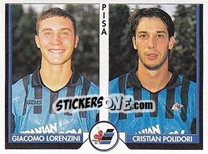 Sticker Giacomo Lorenzini / Cristiani Polidori - Italy Tutto Calcio 1993-1994 - Sl