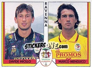 Sticker Davide Micillo / Marco Mengucci - Italy Tutto Calcio 1993-1994 - Sl