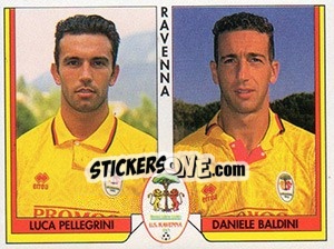 Sticker Luca Pellegrini / Daniele Baldini - Italy Tutto Calcio 1993-1994 - Sl