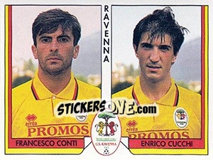 Cromo Francesco Conti / Enrico Cucchi - Italy Tutto Calcio 1993-1994 - Sl