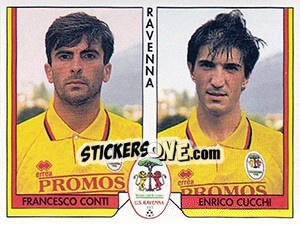 Sticker Francesco Conti / Enrico Cucchi - Tutto Calcio 1993-1994 n. 454 - Sl