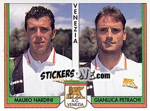 Sticker Mauro Nardini / Gianluca Petrachi - Italy Tutto Calcio 1993-1994 - Sl