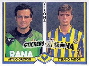 Sticker Attilio Gregori / Stefano Fattori - Italy Tutto Calcio 1993-1994 - Sl