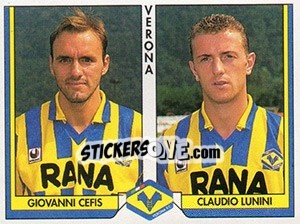 Cromo Giovanni Fcefis / Claudio Lunini - Italy Tutto Calcio 1993-1994 - Sl