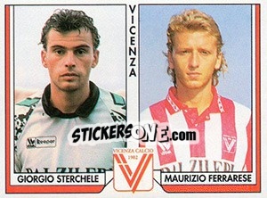 Sticker Giorgio Sterchele / Maurizio Ferrarese - Italy Tutto Calcio 1993-1994 - Sl