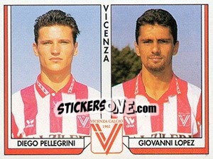 Cromo Diego Pellegrini / Giovanni Lopez - Italy Tutto Calcio 1993-1994 - Sl