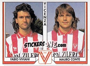 Sticker Fabio Viviani / Mauro Conte - Italy Tutto Calcio 1993-1994 - Sl