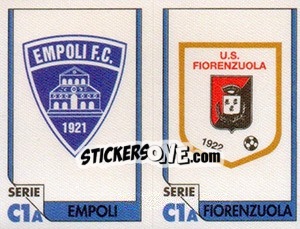 Sticker Scudetto Empoli / Scudetto Fiorenzuola - Tutto Calcio 1993-1994 n. 490 - Sl