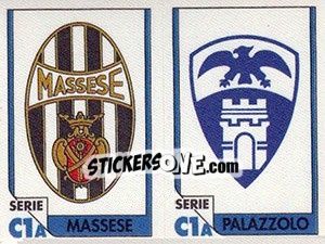 Figurina Scudetto Massese / Scudetto Palazzolo - Italy Tutto Calcio 1993-1994 - Sl