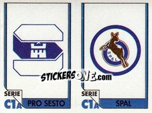 Sticker Scudetto Pro Sesto / Scudetto SPAL - Italy Tutto Calcio 1993-1994 - Sl