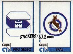 Sticker Scudetto Pro Sesto / Scudetto SPAL - Tutto Calcio 1993-1994 n. 502 - Sl