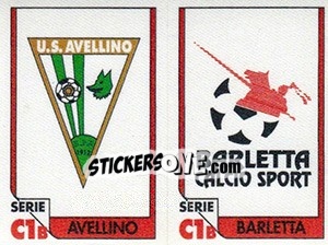 Sticker Scudetto Avellino / Scudetto Barletta - Tutto Calcio 1993-1994 n. 508 - Sl