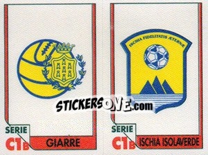 Figurina Scudetto Giarre / Scudetto Ischia Isolaverde - Italy Tutto Calcio 1993-1994 - Sl