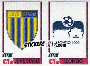Sticker Scudetto Juve Stabia / Scudetto Leonzio 1909 - Italy Tutto Calcio 1993-1994 - Sl
