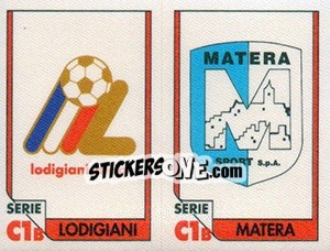 Sticker Scudetto Lodigiani / Scudetto Matera - Tutto Calcio 1993-1994 n. 520 - Sl