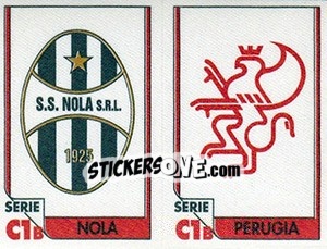Sticker Scudetto Nola / Scudetto Perugia - Tutto Calcio 1993-1994 n. 523 - Sl