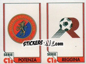 Cromo Scudetto Potenza / Scudetto Reggina - Italy Tutto Calcio 1993-1994 - Sl