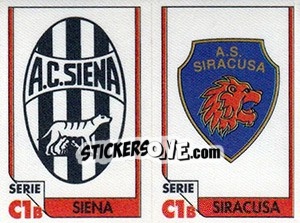 Figurina Scudetto Siena / Scudetto Siracusa - Italy Tutto Calcio 1993-1994 - Sl