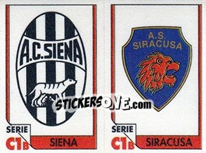 Sticker Scudetto Siena / Scudetto Siracusa - Tutto Calcio 1993-1994 n. 532 - Sl