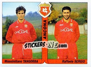 Cromo Massimiliano Tangorra / Raffaele Sergio - Italy Tutto Calcio 1994-1995 - Sl