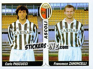 Figurina Carlo Pascucci / Francesco Zanoncelli - Italy Tutto Calcio 1994-1995 - Sl