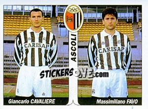 Cromo Giancarlo Cavaliere / Massimiliano Favo - Italy Tutto Calcio 1994-1995 - Sl