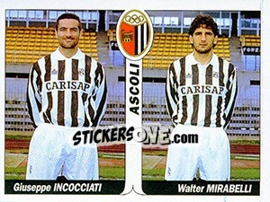 Sticker Giuseppe Incocciati / Walter Mirabelli - Italy Tutto Calcio 1994-1995 - Sl