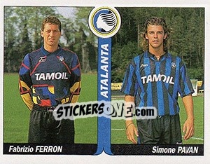Sticker Fabrizio Ferron / Simone Pavan - Italy Tutto Calcio 1994-1995 - Sl