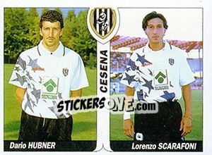 Sticker Dario Hubner / Lorenzo Scarafoni - Italy Tutto Calcio 1994-1995 n. 383 - Sl