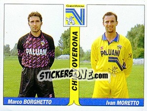 Sticker Marco Borghetto / Ivan Moretto - Italy Tutto Calcio 1994-1995 n. 386 - Sl