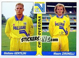 Sticker Giuliano Gentilini / Mauro Zironelli - Italy Tutto Calcio 1994-1995 n. 391 - Sl