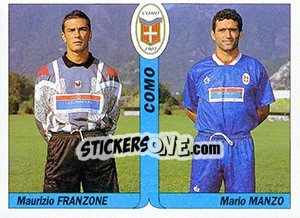 Sticker Maurizio Franzone / Mario Manzo - Italy Tutto Calcio 1994-1995 n. 395 - Sl