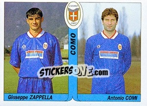 Sticker Giuseppe Zappella / Antonio Comi - Italy Tutto Calcio 1994-1995 n. 397 - Sl