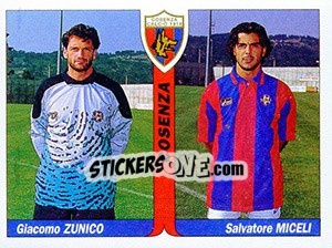 Sticker Giacomo Zunico / Salvatore Miceli - Italy Tutto Calcio 1994-1995 n. 404 - Sl