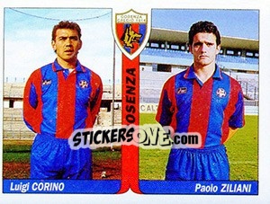 Figurina Luigi Corino / Paolo Ziliani - Italy Tutto Calcio 1994-1995 - Sl