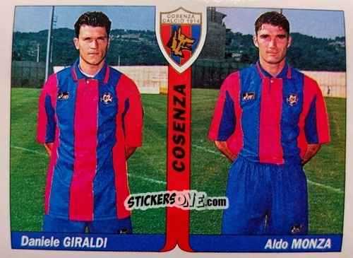 Cromo Daniele Giraldi / Aldo Monza - Italy Tutto Calcio 1994-1995 n. 408 - Sl