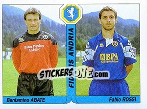 Cromo Beniamino Abate / Fabio Rossi - Italy Tutto Calcio 1994-1995 - Sl