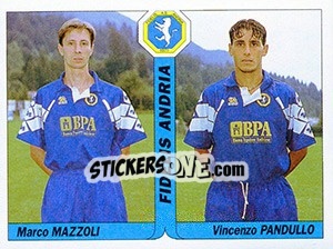 Sticker Marco Mazzoli / Vincenzo Pandullo - Italy Tutto Calcio 1994-1995 n. 415 - Sl