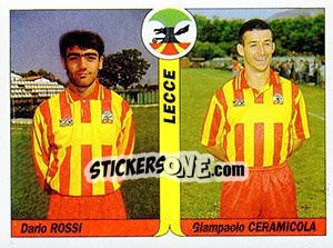 Sticker Dario Rossi / Giampaolo Ceramicola - Italy Tutto Calcio 1994-1995 n. 423 - Sl