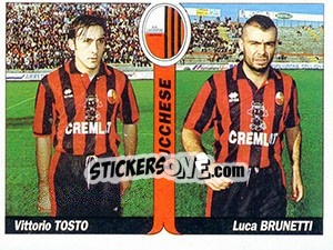 Sticker Vittorio Tosto / Luca Brunetti - Italy Tutto Calcio 1994-1995 - Sl
