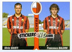 Cromo Silvio Giusti / Francesco Baldini - Italy Tutto Calcio 1994-1995 - Sl