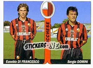 Sticker Eusebio Di Francesco / Sergio Domini - Italy Tutto Calcio 1994-1995 - Sl