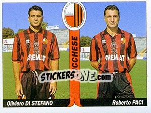 Sticker Oliviero Di Stefano / Roberto Paci - Italy Tutto Calcio 1994-1995 - Sl
