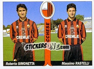 Sticker Roberto Simonetta / Massimo Rastelli - Italy Tutto Calcio 1994-1995 - Sl