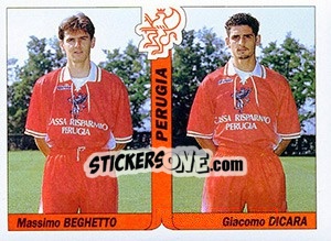 Figurina Massimo Beghetto / Giacomo Dicara - Italy Tutto Calcio 1994-1995 - Sl