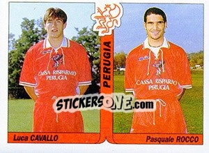 Cromo Luca Cavallo / Pasquale Rocco - Italy Tutto Calcio 1994-1995 - Sl