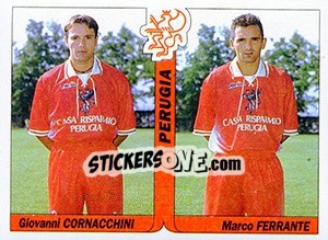 Sticker Giovanni Cornacchini / Marco Ferrante - Italy Tutto Calcio 1994-1995 - Sl