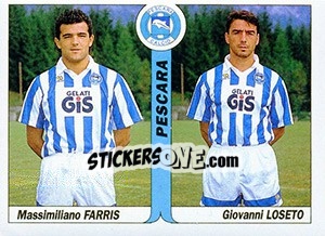 Sticker Massimiliano Farris / Giovanni Loseto - Italy Tutto Calcio 1994-1995 - Sl
