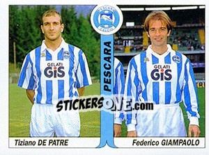 Sticker Tiziano De Patre / Federico Giampaolo - Italy Tutto Calcio 1994-1995 - Sl